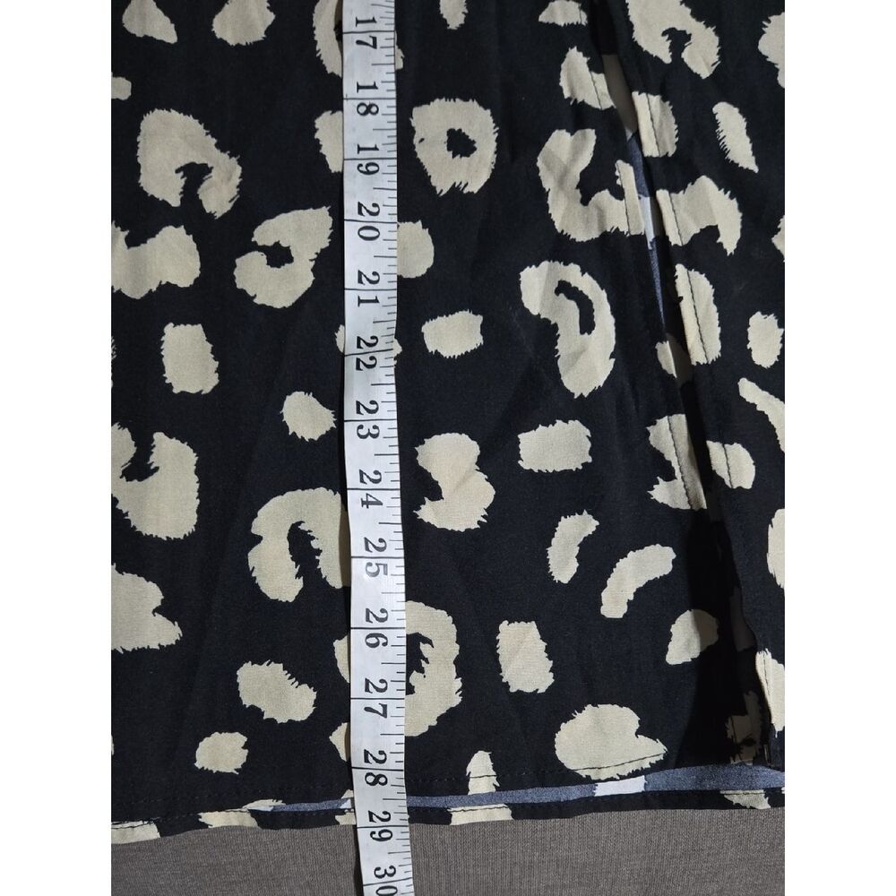 🖤5/$20🖤 Black and Cream Leopard Print Midi Skirt - Picture 7 of 8